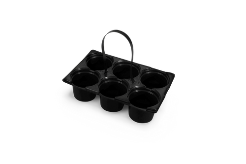 Charola Six Pack Asa 18×27 cm Paquete 25 piezas | Matec