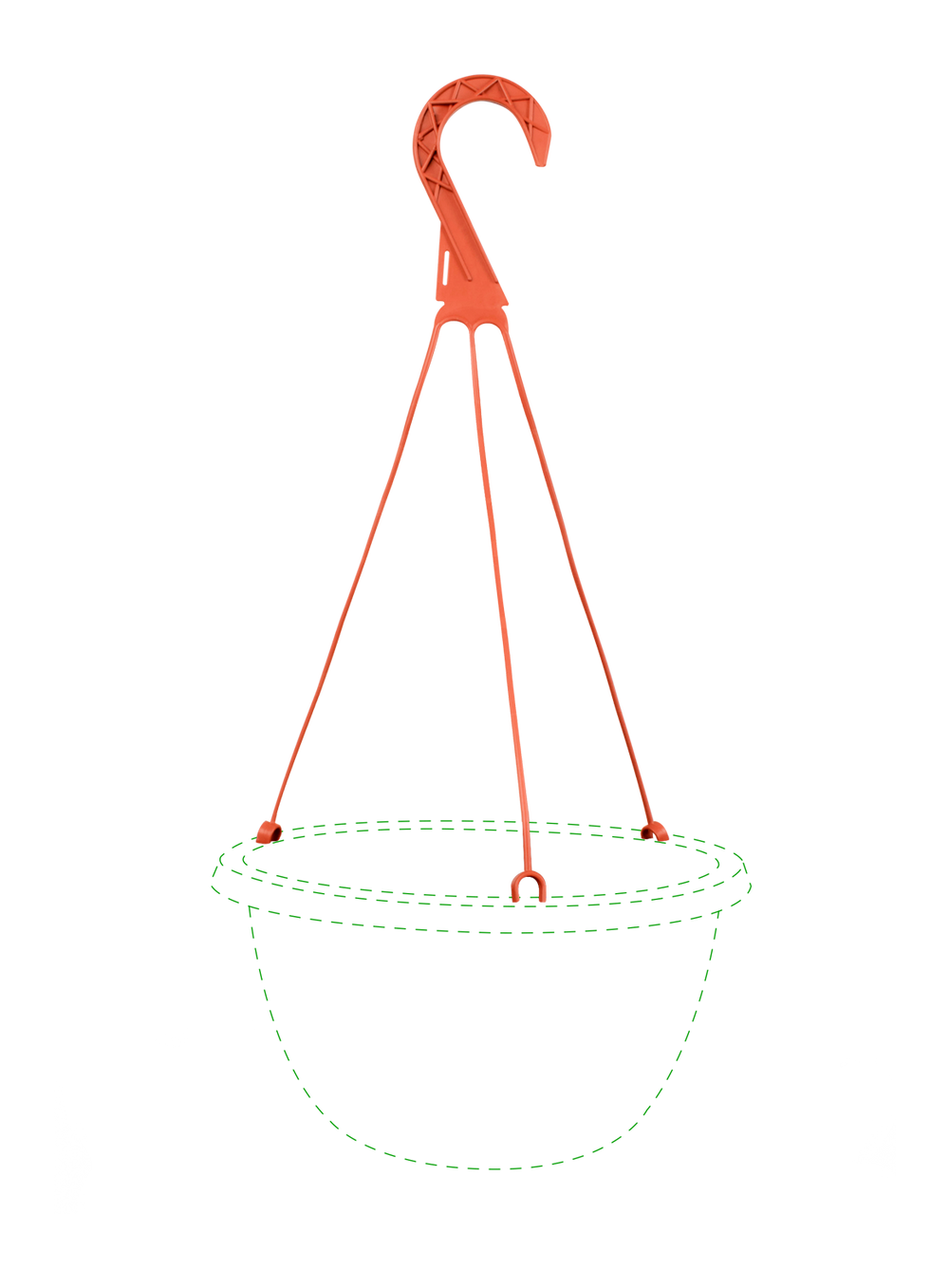 Gancho para Maceta Colgante 48 cm Terra Paquete 50 piezas | Matec
