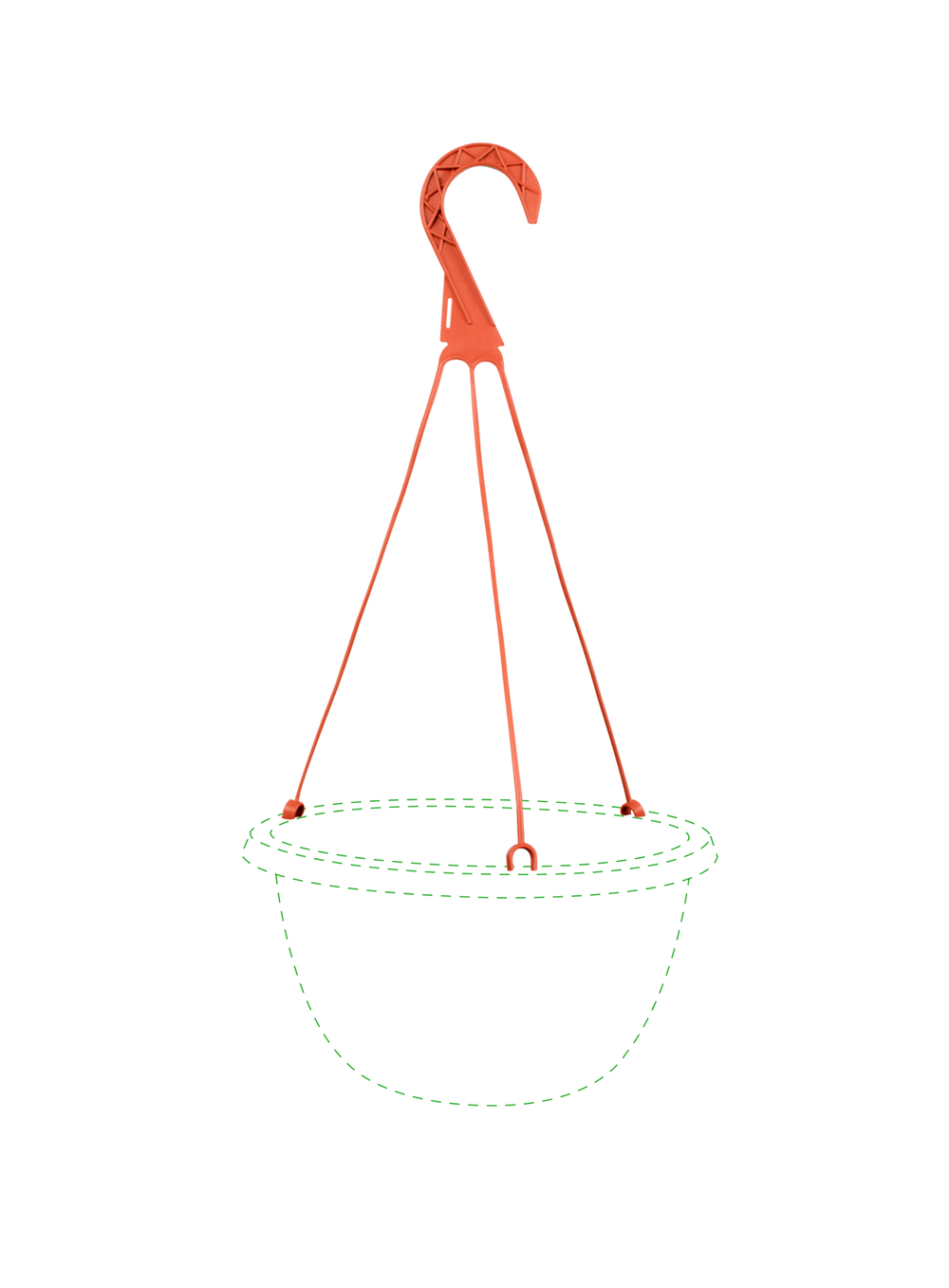 Gancho para Maceta Colgante 40 cm Terra Paquete 50 piezas | Matec