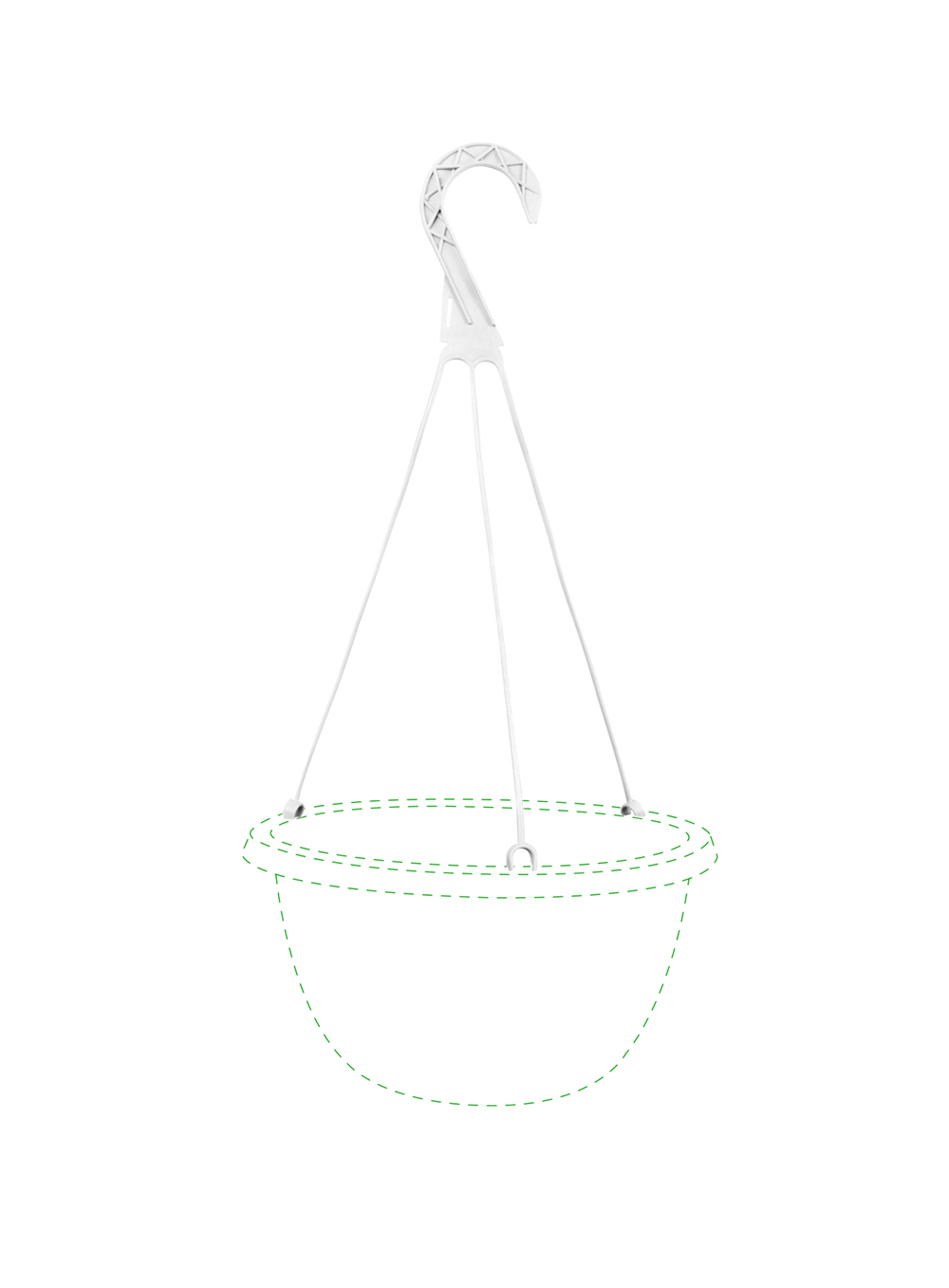 Gancho 32cm Blanca