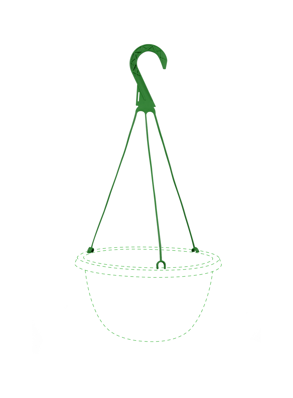 Gancho 40cm Verde