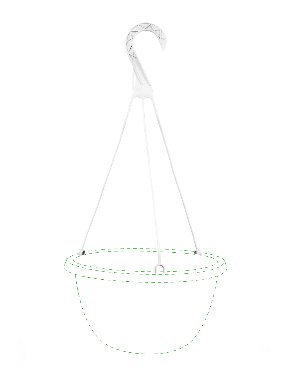 Gancho 48cm Blanca